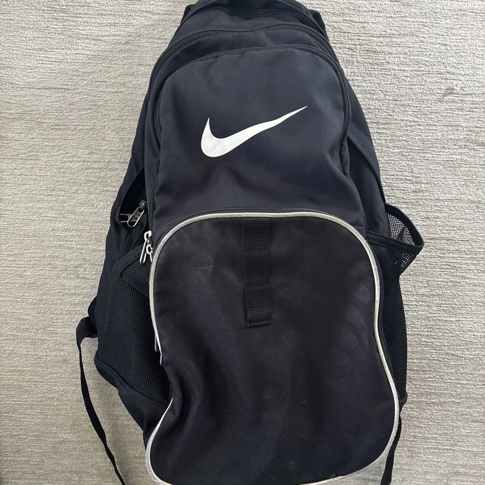 Nike Swoosh Backpack XL 2016 Retro Unisex Black School Travel Black Gym Sports - Image 2 of 4