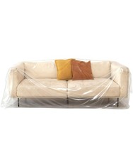 Magicheap Plastic Couch Cover 2 Pack, Extra Large Dust-Proof Sofa Transparent