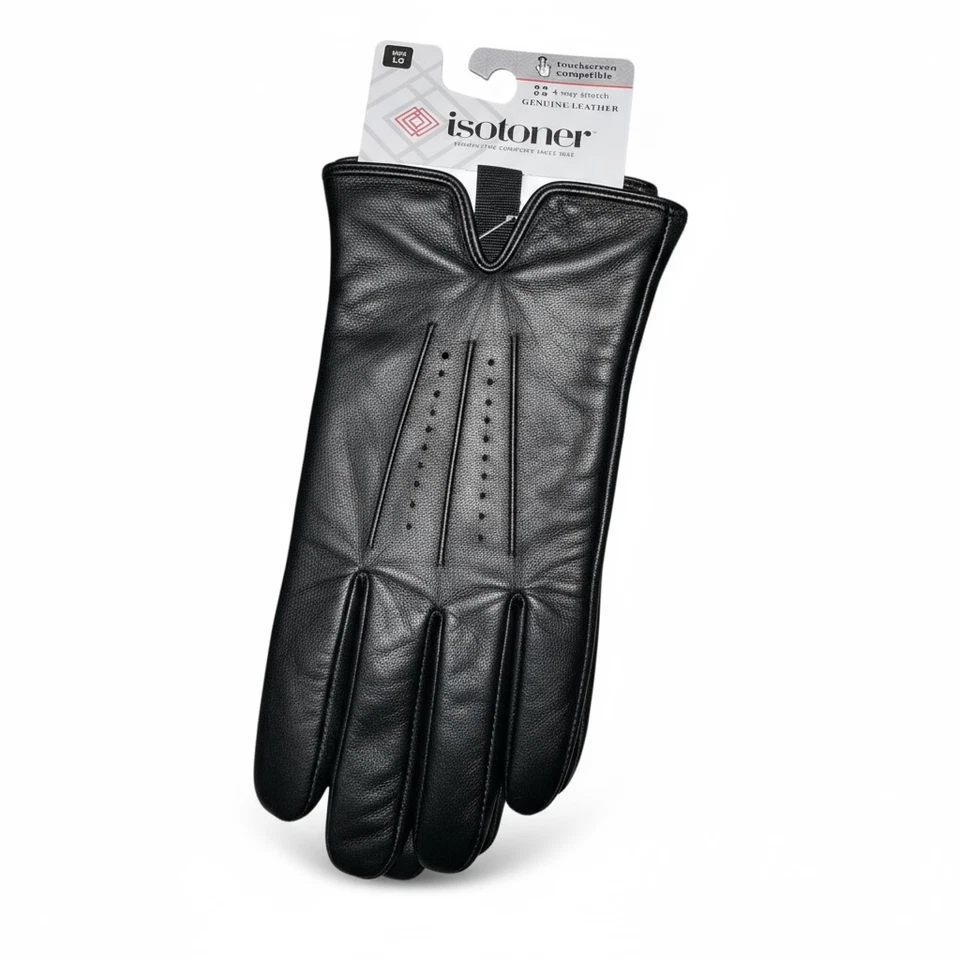 Guantes Isotoner Hombre Talla Grande 100% Cuero Tocables Compatible $90 Foto 2 de 4