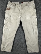 Wrangler Riggs Workwear Cargo Pants Mens Large Khaki Ripstop Utility Work