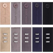 TOODOO 10 Pieces Waistband Extenders Elastic Button Waist Extender Pants Hook
