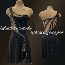 Ice Skating Adult Figure skating Dress Gymnastics Costume black
