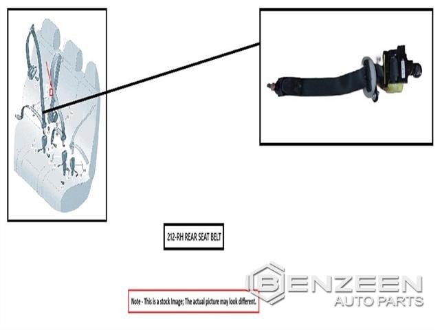 Maserati Ghibli S Q4 2014-2024 Rear Right Seat belt P/N 670017438
