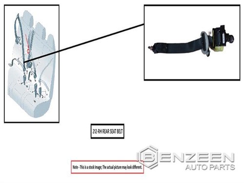 Maserati Ghibli S Q4 2014-2024 Rear Right Seat belt P/N 670017438 Photo - $65
