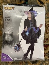 Mystic Witch Halloween Costume Girls Large 12-14 Spirit Halloween Purple Sequins