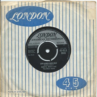 Bob B. Soxx And The Blue Jeans - Zip-A-Dee Doo-Dah (7'', Single, Pus)