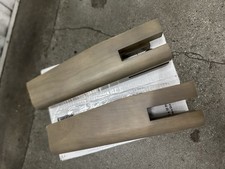 2 Thuma Bed Frame Legs in Grey Finish with Japanese Joinery