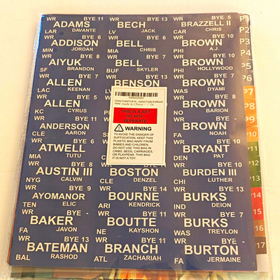 Mattel Fantasy Football Draft Kit Board Game, Full Color, Trophy-Draft Cards, 2+