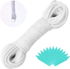 90 Feet 1/6 Inches Self Watering Wick Cord String 90 feet (1/6 inch), White 