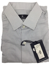 Hart Schaffner Marx Mens Short Sleeve Plaid Shirt Cotton Blue Medium