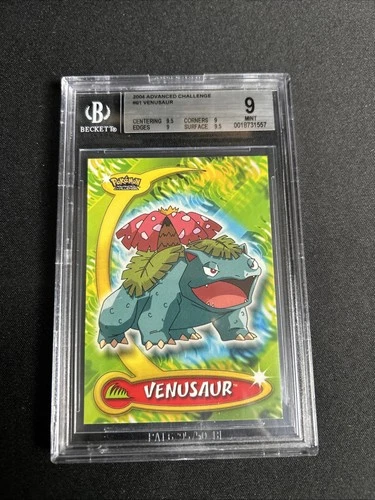Pokemon Topps Venusaur Advanced Challenge #81 BGS 9 Mint