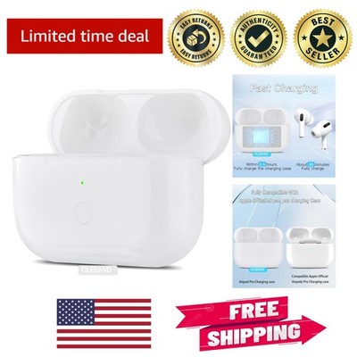 Stylish White Replacement Case for AirPods Pro 1&2 - Quick Pairing & Charge