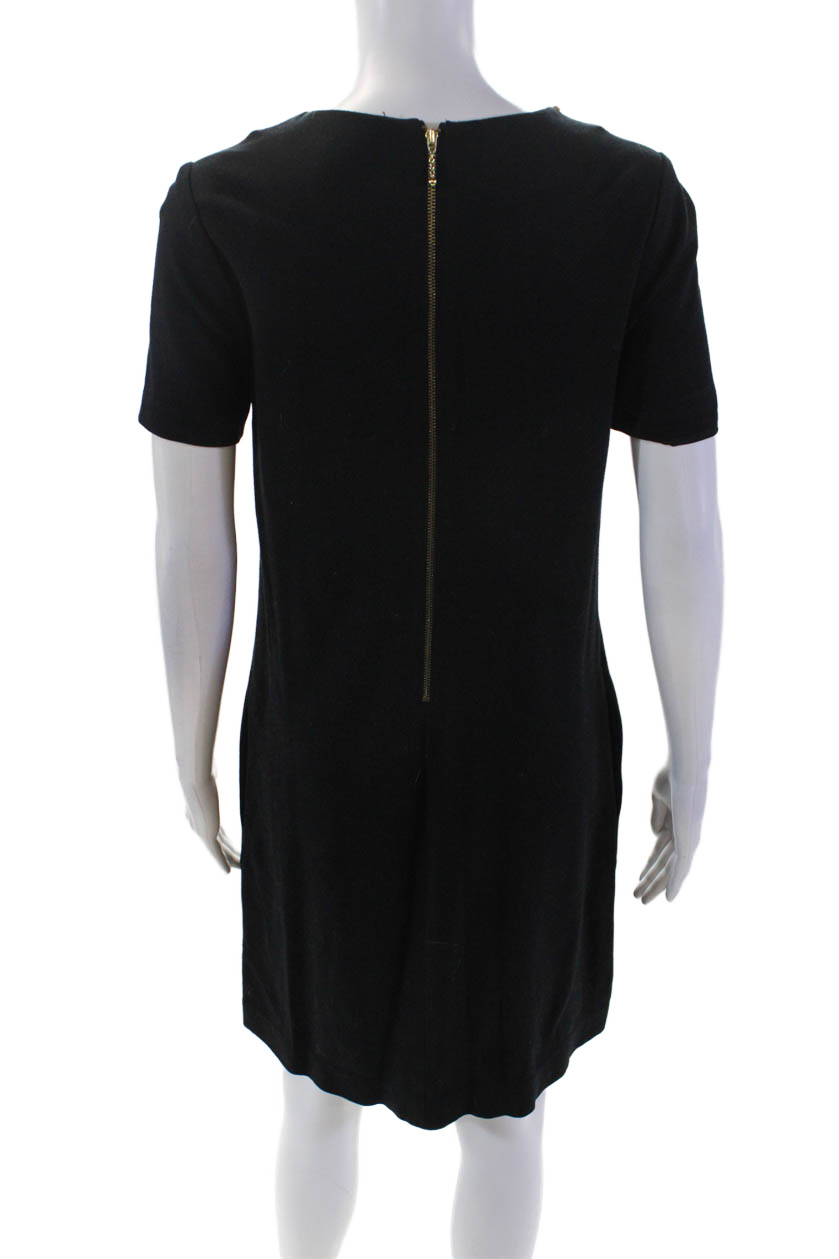 Kate Spade New York Womens Short Sleeve Embellished Shift Dress Black Size 6 thumbnail 3
