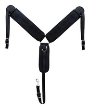 Western Horse Tack 3-3/4" W Black Nylon Neoprene Straight Breast Collar 5501