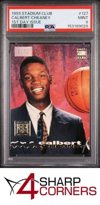1993 STADIUM CLUB 1ST DAY ISSUE #127 CALBERT CHEANEY RC POP 2 PSA 9 - Image 1 of 3