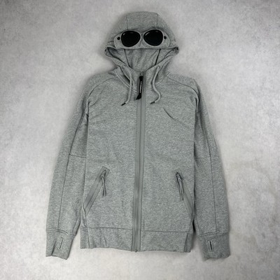 CP Company Full Zip Goggle Hoodie Small Jumper Grey Sweatshirt Jacket 5037