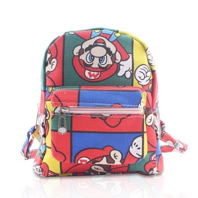 Finex Star Mario Cartoon Small Nylon Bag Daypack for iPad Mini 8in Multi Sm