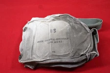 US Military Issued M17A2 Gas Mask Green Canvas Bag Chemical Biological Vintage