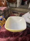 Pyrex 410 12 oz Yellow Square Bowl Vintage Ovenware