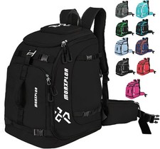 65L Ski Boot Bag Padded Waterproof Ski Travel Backpack Gear Boot Bags