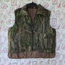 VTG Winchester Vest Mens XL Green Reversible Tan Camo Full Zip Conceal