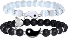 Magnetic Heart Bracelets for Couples Gift Matching Couple Bracelets for Boyfrien