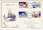 GB Stamps First Day Cover Safety at Sea, RNLI Lighthouse satellite COTSWOLD 1985