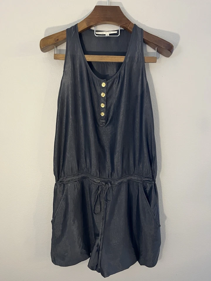 Mono/Mameluco Walter Gris Pequeño Brillante Rayas Dorado Estampado Botones Talla 6 Foto 2 de 4