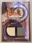 Mike Trout 2025 Topps Tribute Dual Relics Card /50 Los Angeles Angels Game Used