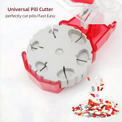 Pill Cutter for Small or Large Pills, Medicine Slicer with Self-Retracting Blade - Picture 3 of 12
