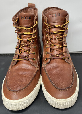 Polo Ralph Lauren RRL Chestnut Brown Tynedale Lace Up Boots  display picture 1