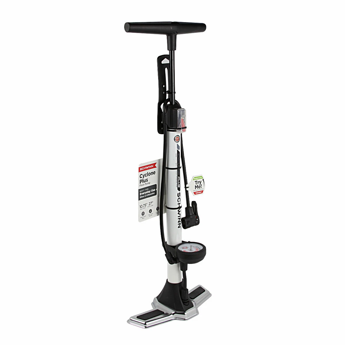 Schwinn Cyclone Plus Bike Pump White
