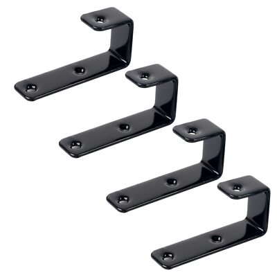 4 Pack Bunk Bed Ladder Hooks Inside Width 1'' PVC Coated Metal Bunk Bed Brackets
