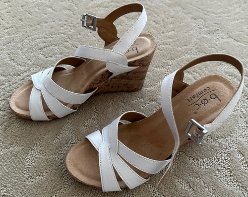 boc white wedge sandals
