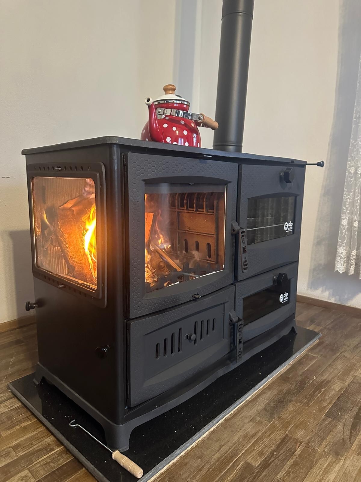 Wood burning kitchen stove, with double oven | eBay
