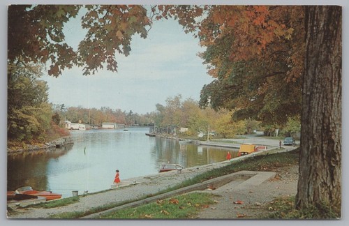 The Canal Entrance, Bobcaygeon, Ontario, Kanada, Vintage Postkarte. - Bild 1 von 2