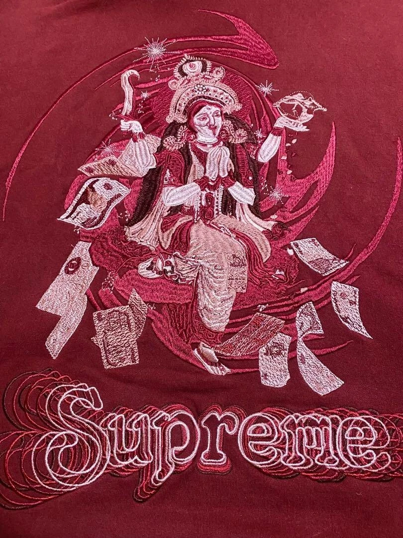 Sweat à capuche zippé oversize Supreme Lakshmi 22AW rouge homme taille L occasion