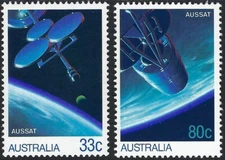 1986 Australia SG# 0998/9 AUSSAT National Communication Satellite mint MUH MNH