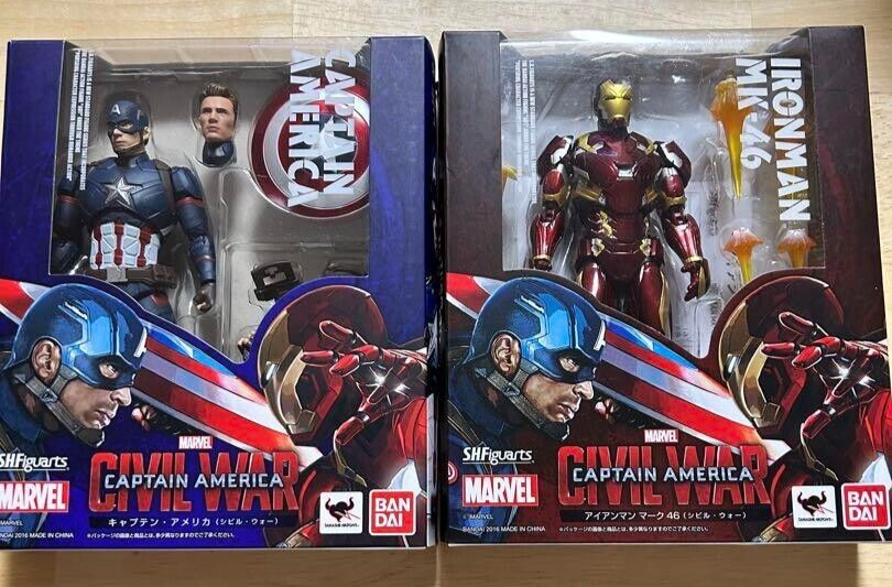 SH Figuarts Captain America & IronMan Mark 46 Civil War