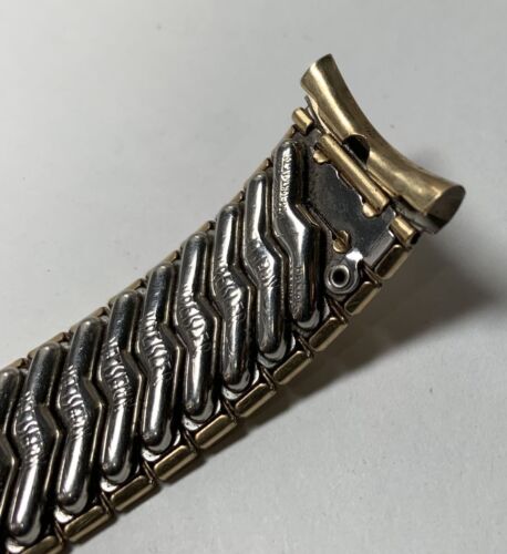 UNGEWÖHNLICHES & HERVORRAGENDES 50er Jahre Kreisler 19mm geschwungene Enden SCHALEN Design 10K YGF Armband! - Bild 12 von 17