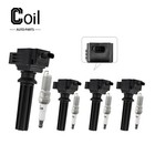 4pcs Ignition Coil & Spark Plug For Ford Edge Escape Focus Fusion Explorer UF670
