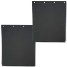 Mud Flaps Ribbed Anti Spray 24" x 30" Poly Rubber Stiff 7MM Thick Pair 