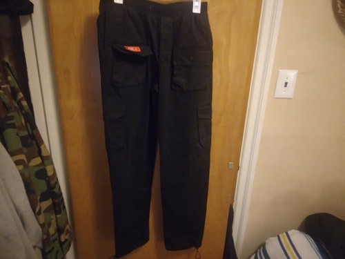 Rex 6 schwarze dehnbare Cargohose mehrere Taschen Herren Größe Medium (gebraucht)