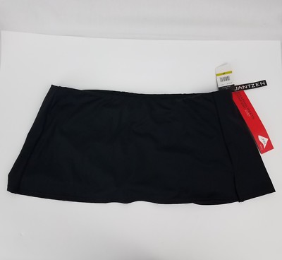 NWT Jantzen Swim Skirt Sz 14 Black Bottoms New Shaping Meets Comfort QFSS0102