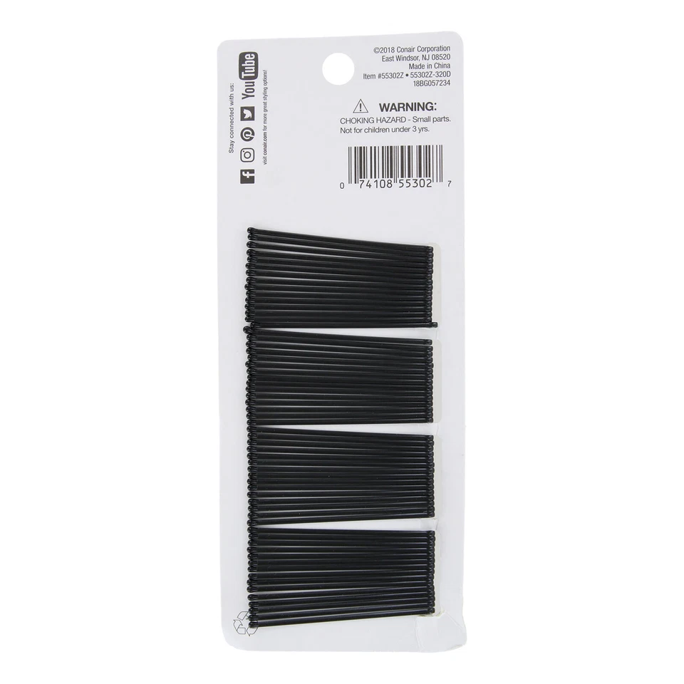 Conair Pin & Match Hair Bobby Pins, Black, 60-Pieces - Image 2 of 2