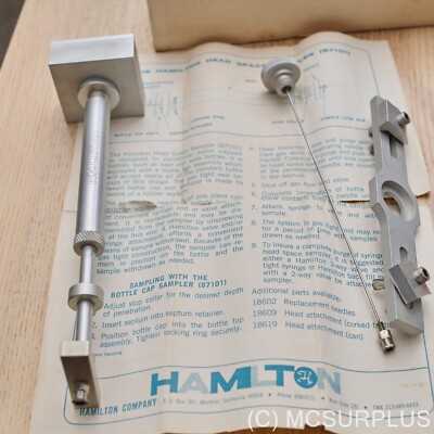 Hamilton bottle cap head space sampler 87101