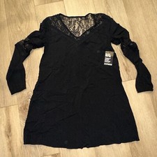 Express Women’s Black Lace Trim Dress Cover Up Size Small NEW Rayon