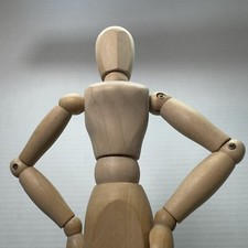 Wooden Mannequin 13" Poseable Artist Drawing Wood Body Art Figure Decor