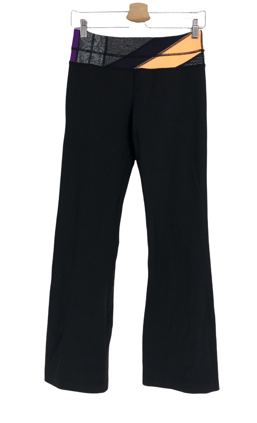 LULULEMON Flare Yoga Pants 6 Tall Black Multicolor Wa… Gem