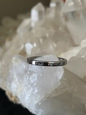 2.5mm Wide Ring, Simple, Understated Wedding Band, Solid Titanium, Made in USA